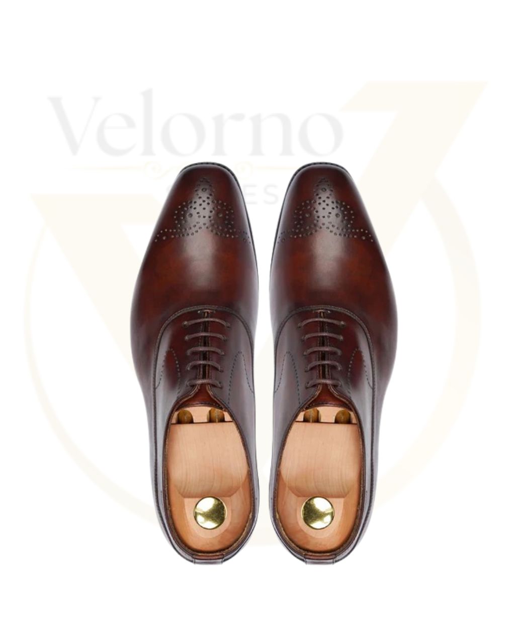 Velorno Men’s Oxblood Calf Leather Oxford Shoes – Pure Leather & Handmade - Image 3
