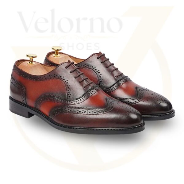 Velorno Burnish Oxblood Calf Leather Oxford Shoes -  Handmade