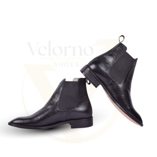 Velorno Men’s Black Chelsea Leather Handmade