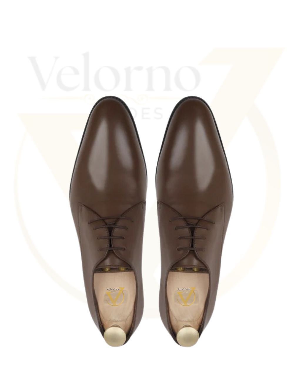Velorno Derby Shoes - Black and Brown Calf Leather Shoes Handmade - Image 4