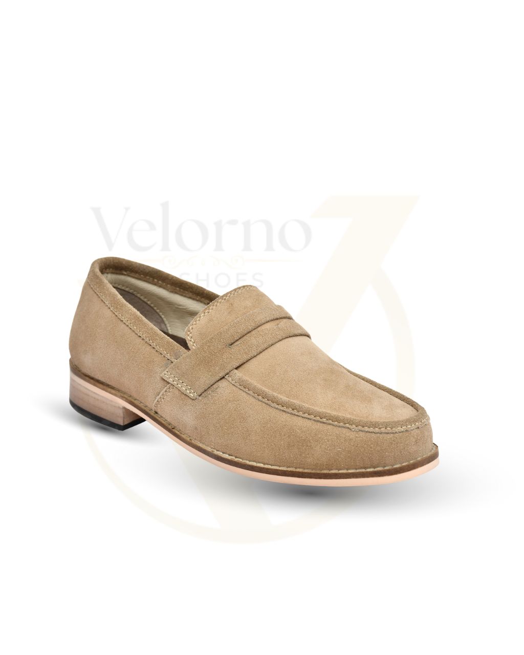 Velorno Suede Penny Loafers – Premium Handmade Suede Leather Slip-On Shoes - Image 2
