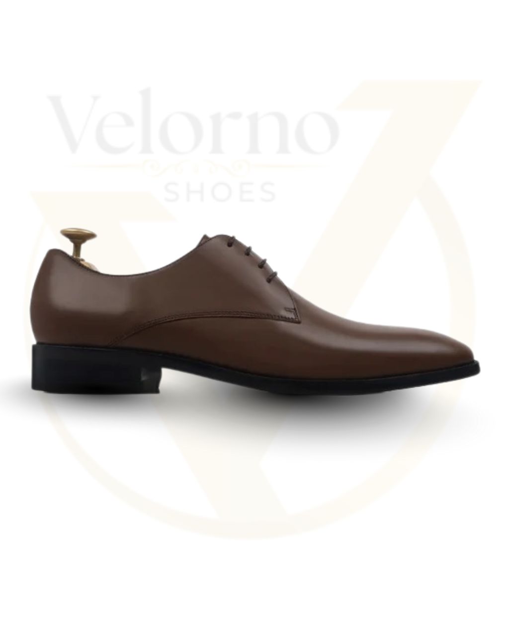 Velorno Derby Shoes - Black and Brown Calf Leather Shoes Handmade - Image 3