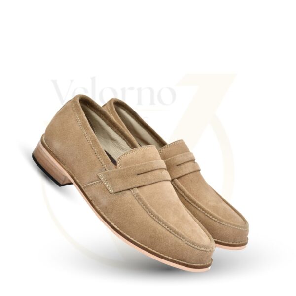 Velorno Suede Penny Loafers – Premium Handmade Suede Leather Slip-On Shoes