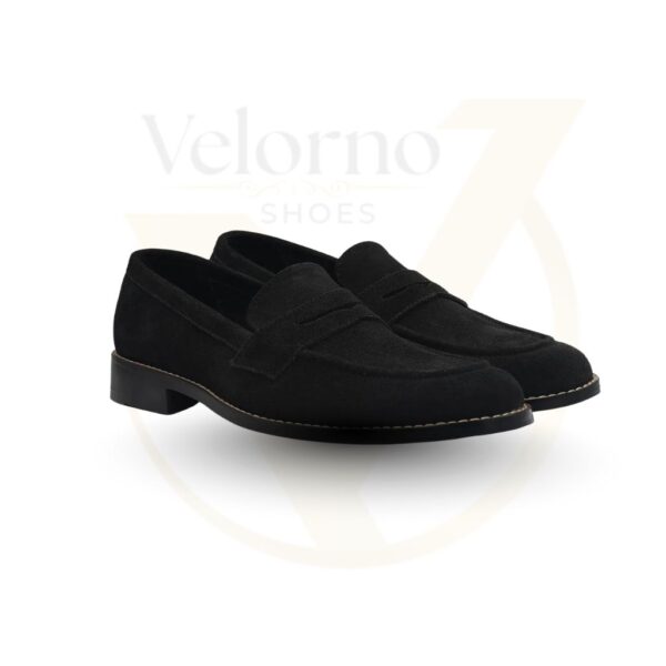 Velorno Handmade Black Suede Loafer – Premium Genuine Leather & Artisan Craftsmanship